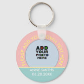 Name, Text und Sonderdatum, Foto Schlüsselanhänger (Rückseite)