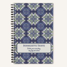 Name Text Wasserfarbe Abstrakt Geometrisches Muste Notizblock