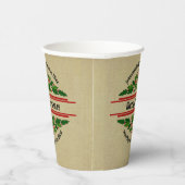 Name Text Weihnachten 20xx Holly ändern Pappbecher (Rechts)