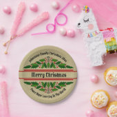 Name Text Weihnachten ändern 20xx Holly 7" Pappteller (Party)