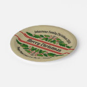 Name Text Weihnachten ändern 7" Pappteller (Schrägansicht)