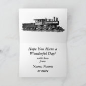 Name & Text-Zug Großvater Weihnachten Karte (Innenseite)