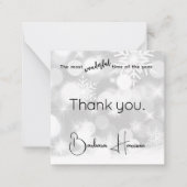Name, Thank You Mini Christmas Gift Enclosure Card Mitteilungskarte (Vorderseite)