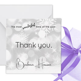 Name, Thank You Mini Christmas Gift Enclosure Card Mitteilungskarte