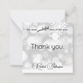 Name, Thank You Mini Christmas Gift Enclosure Card Mitteilungskarte (Vorderseite)