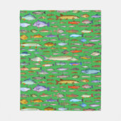 Name That Fish Sportfischarten Fleecedecke (Vorderseite)