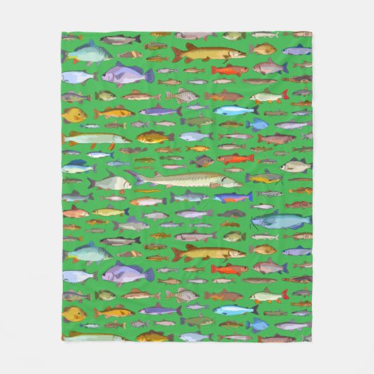 Name That Fish Sportfischarten Fleecedecke (Vorderseite)