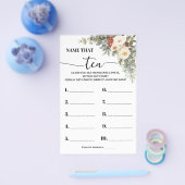 Name that Tea Winter Bridal Shower Game Card Flyer (Einzeln)