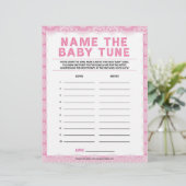 Name The Baby Tune [Luxury Lace [Pink] Letterhead Briefbogen (Stehend Vorderseite)