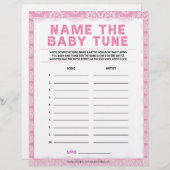 Name The Baby Tune [Luxury Lace [Pink] Letterhead Briefbogen (Vorne/Hinten)