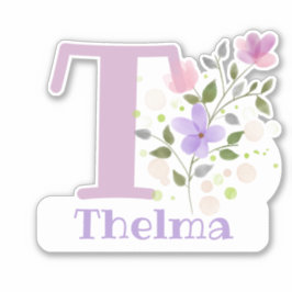 Name Thelma mit dem Letter T-Sticker-Ausschneiden Aufkleber