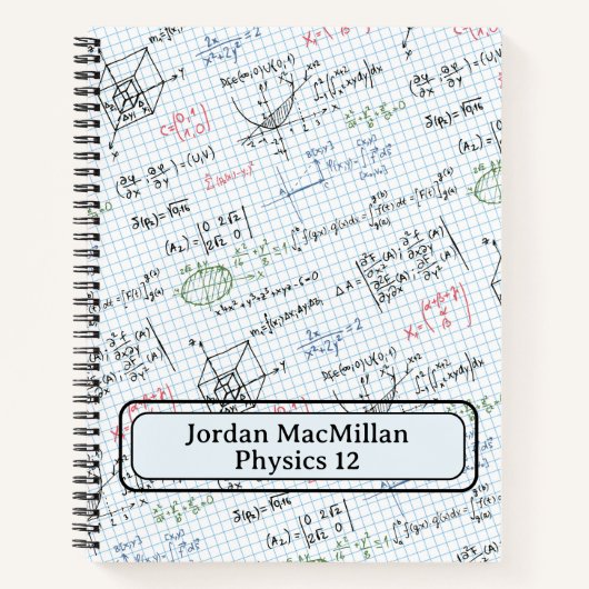Name Thema Math Physics Engineering Equations Notizblock (Vorderseite)