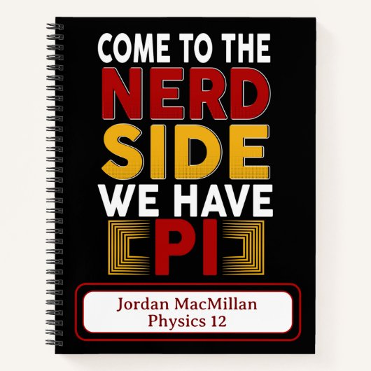 Name Thema Mathematik Physik Engineering Funny Pi Notizblock (Vorderseite)