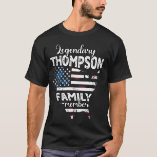 Name Thompson US Flag Thompson Nachname Thompson T-Shirt