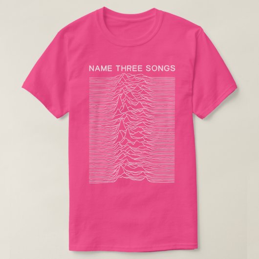 Name Three Songs Post punk Meme Mashup T-Shirt (Design vorne)