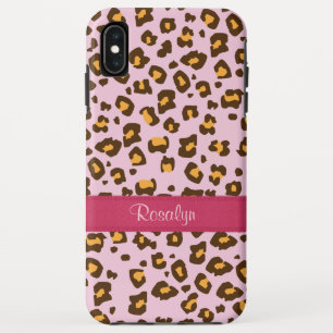 Name Tier Leopard Druck rosa braun  Case-Mate iPhone Hülle