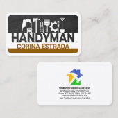 Name Timber Handyman Tools Signatur Visitenkarte (Vorne/Hinten)