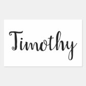 Name Timothy, Rechteckiger Aufkleber (Vorderseite)