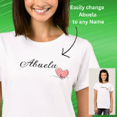 Name/Titel Abuela Herz ändern T-Shirt
