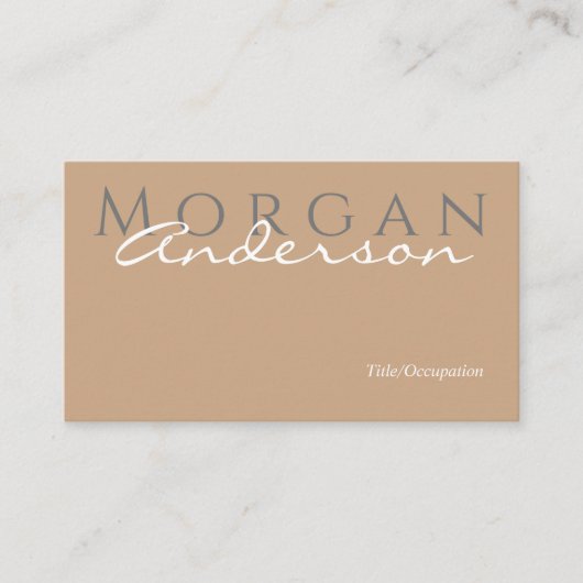 Name Titel & Kontaktinformationen, QR-Code, Tan Gr Visitenkarte (Vorderseite)