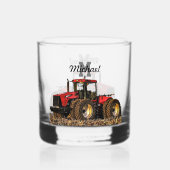 Name Traktor-Bauer für Monogramm Whiskyglas (Vorderseite)