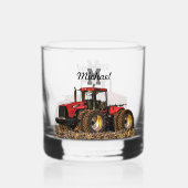 Name Traktor-Bauer für Monogramm Whiskyglas (Rückseite)