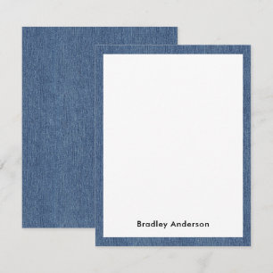 Name    Trendy Blue Jean Denim Druckrahmen Mitteilungskarte