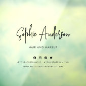 Name Trendy Modern Script Social Media hinzufügen Fensteraufkleber (Blatt 3)