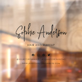 Name Trendy Modern Script Social Media hinzufügen Fensteraufkleber (Blatt 2)