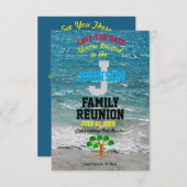 Name Tropische Wiedersehen mit beliebigem Datum - Save The Date (Vorne/Hinten)