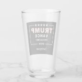 Name, Trump-Vance 2024 Wahl Keepake Pint Glas (Rückseite)