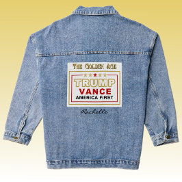 Name, Trump Vance 2025 The Golden Age Trendy Jeansjacke