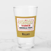 Name, Trump-Vance America First 2025 Pint Glas (Vorderseite)