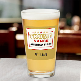 Name, Trump-Vance America First 2025 Pint Glas