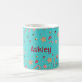Name, Türkis Candy & Cookies 11oz Kaffeetasse (Mittel)