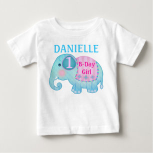 Name-u. Alters-Geburtstags-Elefant-T - Shirt