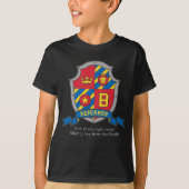 Name u. Bedeutung Benjamin-Jungen B adelt Schild T-Shirt (Vorderseite)