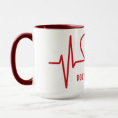 Name- u. Berufs-Tassen des Herzens EKG Tasse (Links)