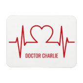 Name- u. Berufsmagnet des Herzens EKG Magnet (Horizontal)