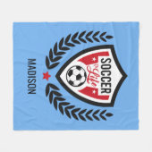 Name-u. Farbefußball-Logo-Fleecedecken Fleecedecke (Vorderseite (Horizontal))