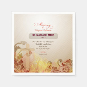 Name-u. Jahr-Nonne, 60. Jahrestag religiös Serviette
