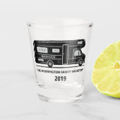 Name-u. Text Camper-Van-Schussglas Schnapsglas (Vorderseite)