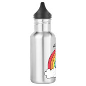 Name über dem Regenbogen Personalisiert Edelstahlflasche (Links)