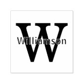 Name über einfaches, fett Single Initial Monogram Permastempel (Design)