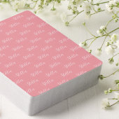 Name überall über rosa Tone wiederholen Spielkarten