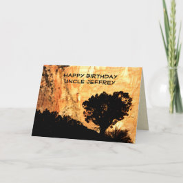 Name Uncle Sunrise Tree Happy Geburtstag Gruß Karte