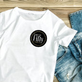 Name und 50 & Fearless Elegant Modernes Schwarzes  Button