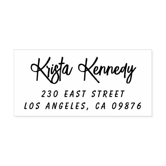 Name und Adresse der Handschrift Permastempel (Design)