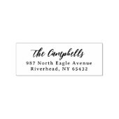 Name und Adresse der Skriptkalligraphie Gummistempel (Prägung)