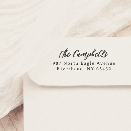 Name und Adresse der Skriptkalligraphie Gummistempel